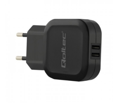 Ładowarka i akumulator Qoltec Ładowarka Sieciowa 2 x USB 2.4A 12W